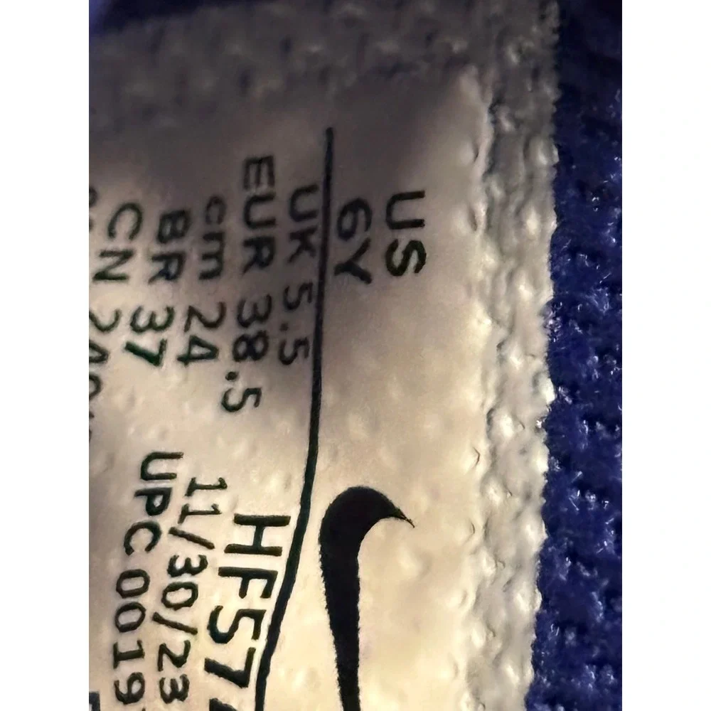 Nike Dunk Low SE Industrial Blue White Rhinestone Kids 6Y HF5742-111 Sneakers